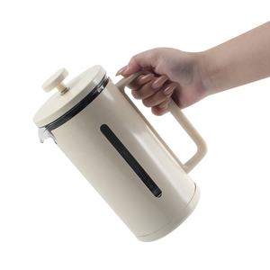 แก้วกาแฟแบบกดขนาด 350/1000 มล. สีขาว แก้วบอโรซิลิเกตหนาทนความร้อน - Product Image 4