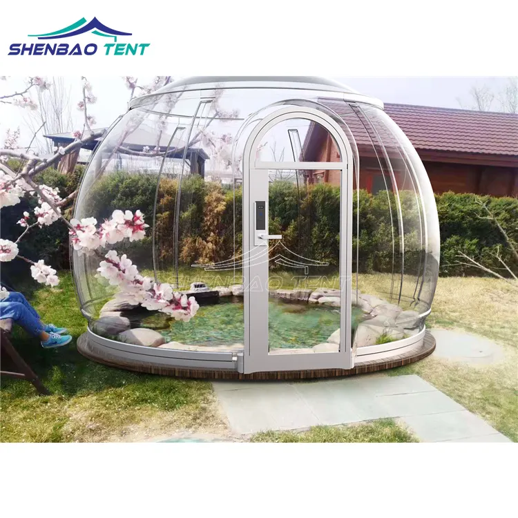 Waterproof UV Protection PVC geo dome polycarbonate Igloo dome house bubble Geodesic Dome Tent igloo For Outdoor Garden