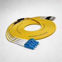 Cable de Fibra Óptica LC-FC de 4 Núcleos, Longitud Personalizada, Marca XINHAOZE, Revestimiento Amarillo, Impresión OEM, para Cableado de Centrales Eléctricas 1
