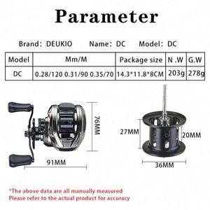Carrete de Pesca de Alta Calidad DC2000 7.0:1, para Mano Izquierda, de Fibra de Carbono y Nailon, para Agua Salada, Río y Arroyo, Modelo Usa Mairun 823 3+1 - Product Image 6