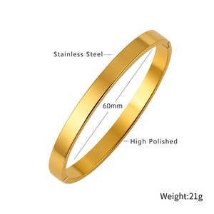 Women's electroplated titanium steel bracelet <b>mirror</b> finish bracelet European and American style gold bracelet - Product Image 6
