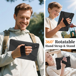 เคสซิลิโคนกันกระแทกสำหรับ Samsung Galaxy Tab A11 <span class=keywords><strong>Plus</strong></span> ขนาด11นิ้ว2025พร้อมสายคล้องมือที่วางดินสอขาตั้ง - Product Image 3