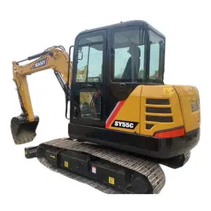 China SANY brand 2022 manufactured SANY SY55C used excavator for sale display racks mini excavator sany excavator