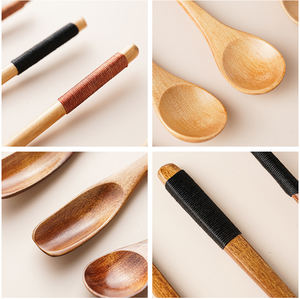 Minibarra mezcladora <span class=keywords><strong>de</strong></span> madera con mango largo, cuchara pequeña para café y miel, venta al por mayor - Product Image 5