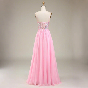 Abito <span class=keywords><strong>da</strong></span> sera con perline <span class=keywords><strong>in</strong></span> <span class=keywords><strong>pizzo</strong></span> rosa rosa abito <span class=keywords><strong>da</strong></span> sera con perline abito formale <span class=keywords><strong>cerimonia</strong></span> di laurea per cena nuziale Lsym03 - Product Image 5