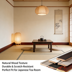 Rodapié de Madera Dura de Primera Calidad, Personalizado de Fábrica, Ultra Estrecho, Ultra Delgado, Ecológico, con Acabado <span class=keywords><strong>Lacado</strong></span>, Moderno para Interiores - Product Image 1