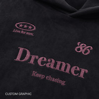 Sweat à capuche streetwear personnalisé OEM ODM unisexe 260G 100% coton, coupe décontractée, lavage vintage, personnalisation graphique