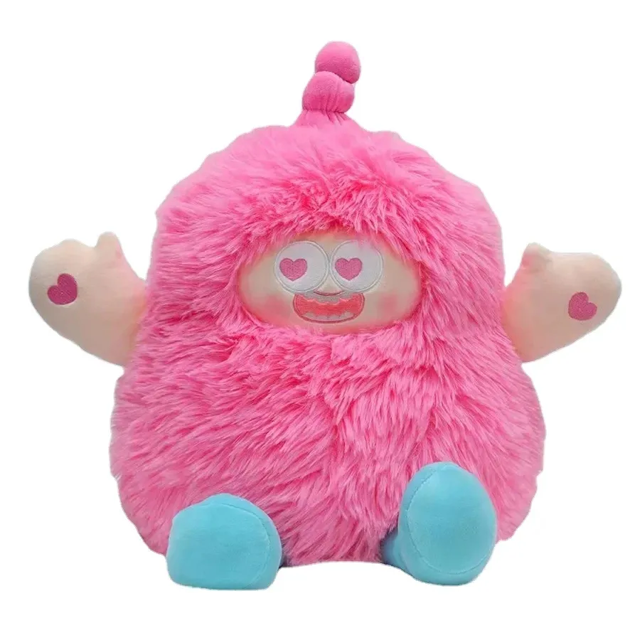 Valentine's Day pink love hug pillow plush toy girl heart little monster plush doll