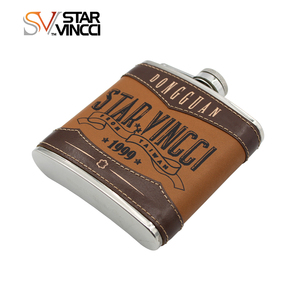 Tùy chỉnh da 6 oz rượu rượu Hip Flask Tây cao bồi Retro thép không gỉ rượu <span class=keywords><strong>Jug</strong></span> - Product Image 3