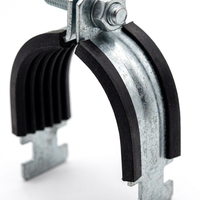 Collier de serrage en acier au carbone galvanisé pour conduit en forme de P, rétractable à froid, avec revêtement en caoutchouc EPDM, système de mesure métrique