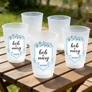 12 Vasos de Plástico Personalizados de 16 oz, Vasos Personalizables al por Mayor para Bodas, Fiestas de Cumpleaños, Regalos Corporativos, Monograma para Novias - Product Image 1