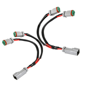 插头电缆 2P 连接器 LED 红黑公母头 10CM 一端镀锡 PVC 绝缘铜导体 - Product Image 6