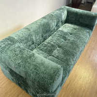 Sofá extensible convertible italiano para oficina en casa pequeña, tela de esponja pura, diseño de esqueleto, compresión de vacío roja de Internet
