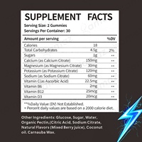 Gummies électrolytes sans sucre à marque privée Amaz, supplément pré-entraînement à marque privée, boissons énergisantes, gummies électrolytes à la créatine