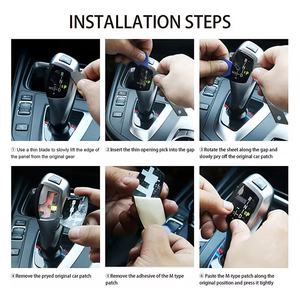 Copertura del Pannello del Pomello del Cambio per Auto con Guida a Sinistra per BMW Serie 1 2 3 4 5 7 F01 F02 X1 X3 X5 X6 F30 F10 con Logo - Product Image 5