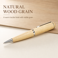 Clé USB écologique en forme de stylo en bois, avec logo personnalisé, 2.0, 8 Go, 16 Go, 32 Go, 64 Go, clé USB, mémoire flash