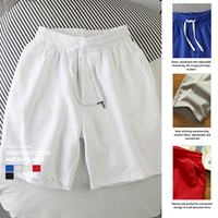 En gros, Short de sport décontracté d'été, uni, respirant, infroissable, séchage rapide, écologique, taille mi-haute, coupe ample, avec cordon de serrage, multicolore