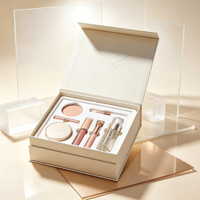 Boîte de maquillage personnalisée avec logo, boîte cadeau cosmétique en carton rigide de luxe, vente en gros d'usine
