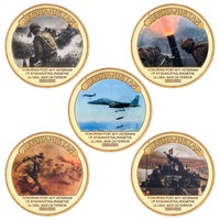 Vente en gros 5pcs Afghanistan War Challenge Coin Pièce en métal plaqué or en alliage de zinc pour la collection