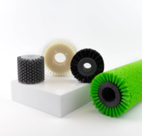 Brosse cylindrique industrielle en PP, personnalisable OEM, à segments rotatifs pour le nettoyage des laveurs de verre, de légumes et de fruits