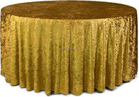 Nappe Ronde en Velours Froissé Élégante LUCHUAN – Nappes de Luxe en Velours Froissé pour Événements