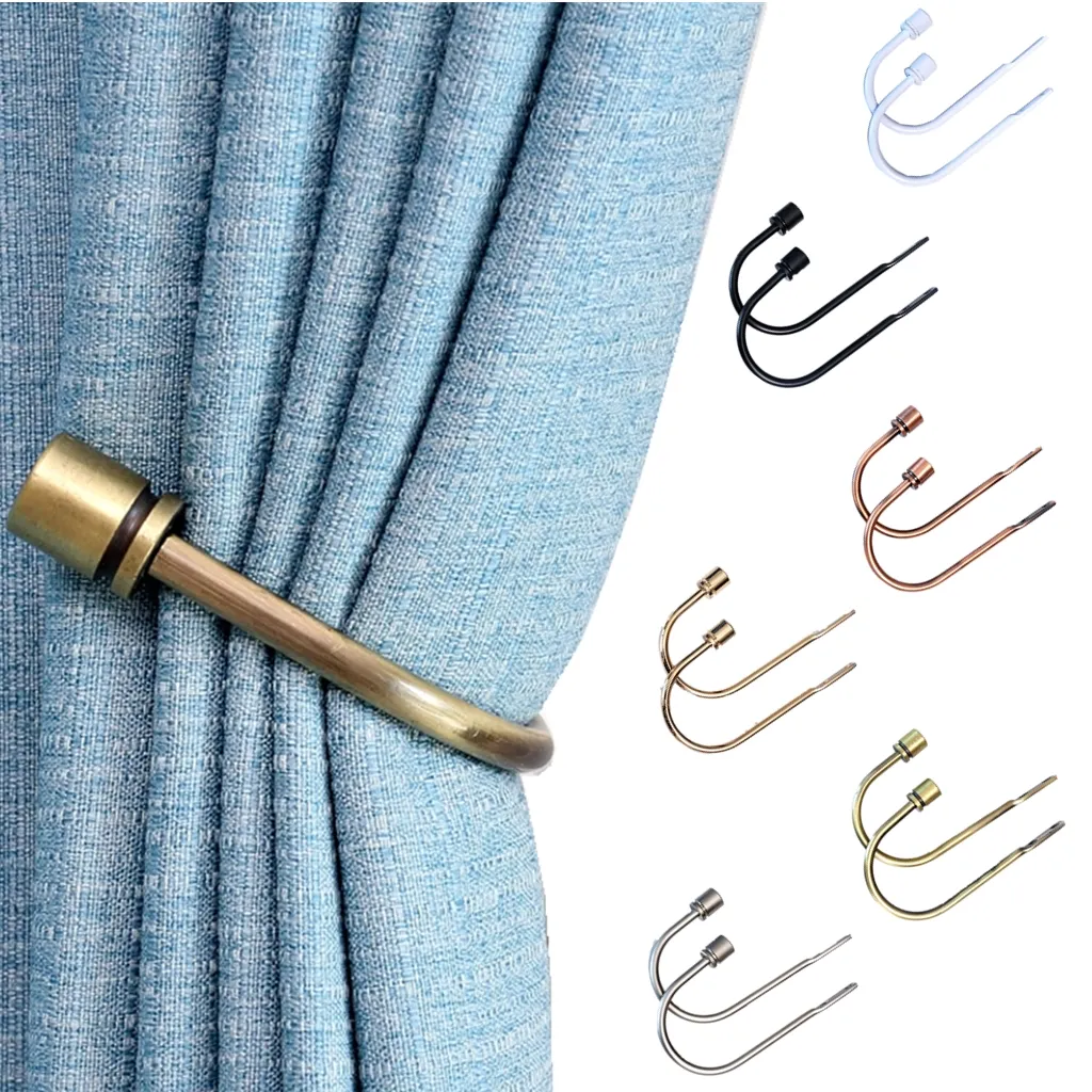 Metal Ball curtain Hooks Holder Hanging Curtain Drapery Holdback Tassel Wall Tie Back Hook Hanger Curtain Accessory