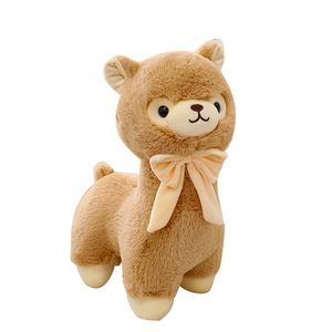 Peluche <span class=keywords><strong>di</strong></span> Alpaca Carino, Morbido Pupazzo con Fiocco Decorativo, Regalo <span class=keywords><strong>di</strong></span> Compleanno per Bambini, Decorazione per Casa, Camera da Letto, Divano <span class=keywords><strong>e</strong></span> Oggetto da Collezione - Product Image 1