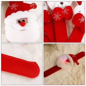 2024 Bulk Christmas Wristband Kids <b>Gift</b> Baubles Clap Ring Bracelet Slap Wristband for Business - Product Image 4