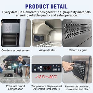Congelador Comercial de Acero Inoxidable con Doble Puerta, Sin Escarcha, Refrigeración Rápida, para Venta, Congelador de Encimera 1 - Product Image 2