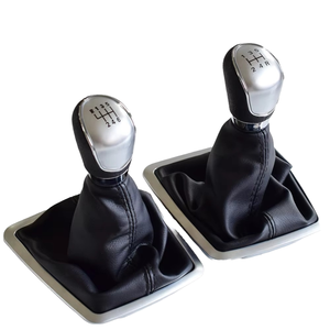 Poignée <span class=keywords><strong>de</strong></span> <span class=keywords><strong>vitesse</strong></span> en cuir respirant et anti-poussière, 5/6 vitesses, pour C-MAX 2006-2011 MK3 MK4 MK7 pour Ford Focus - Product Image 3