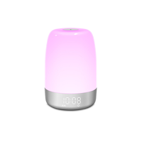 Réveil intelligent A200 avec contrôle tactile, lumière de réveil et veilleuse 7 couleurs, minuterie de sommeil pour chambre à coucher, idéal pour les dormeurs lourments