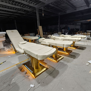 เก้าอี้นวดไฟฟ้าปรับระดับได้สำหรับร้านเสริมสวยหรูหรา พร้อมเตียง<span class=keywords><strong>นวด</strong></span>หน้าและเก้าอี้แพทย์ เตียงนวดหน้าสำหรับมืออาชีพ - Product Image 2