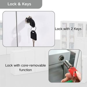 Guangzhou Ex-Stock Steel <span class=keywords><strong>Filing</strong></span> Storage <span class=keywords><strong>Cabinet</strong></span> Large Lockable 2 Swing Doors <span class=keywords><strong>4</strong></span> camadas ajustáveis para Home Office - Product Image 4