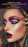 Palette de fards à paupières IMAGIC en gros, 8 couleurs duochrome, effet multichrome, soyeux, lisse, anti-plis, pigment vibrant, longue tenue