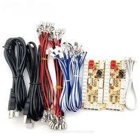 Wintai-Tech Joystick-S01 Kit DIY de Arcade para 2 Jugadores, Codificador USB para PC, Joystick Sanwa, Plástico, 10A, Electrodoméstico, LED