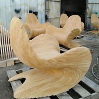 Chaise de loisirs de forme unique sur mesure Fauteuil en bois massif au design minimaliste pour la maison Mobilier d'art d'hôtel