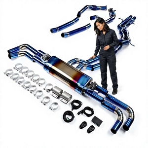 Système d'échappement arrière électronique à soupape en titane bleu brûlé pour Mercedes-Benz A180 W176 1.6T - Product Image 3