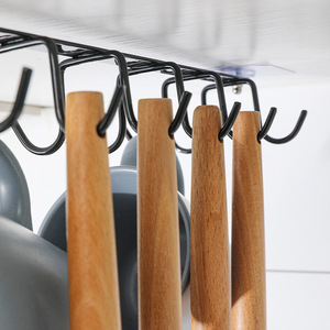 ตะขอแขวนตู้รูปตัว L แบบติดผนัง ไม่ต้องเจาะ สำหรับจัดเก็บในครัว ที่วางแก้ว - Product Image 4