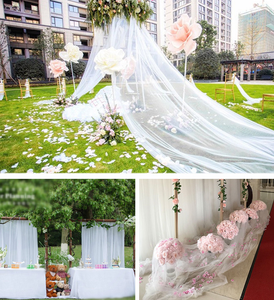 Ancho 150 cm poliéster sólido Organza tela <span class=keywords><strong>transparente</strong></span> <span class=keywords><strong>tul</strong></span> Malla tela para vestido falda cortina cinta accesorio - Product Image 4