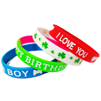 Bracelet en silicone imprimé couleur, promotionnel, religieux, pour festival, étanche, en caoutchouc, pour la publicité