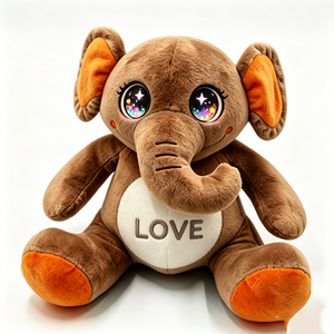 Customized LoveElephantPlush, GalaxyEyeElephant, RomanticPlushGift, SafariStuffedAnimal - Product Image 2