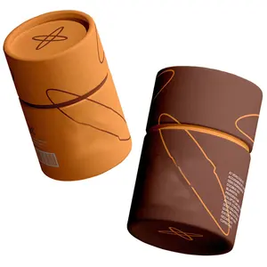 L'emballage de luxe de boîte de grains de café contient boîte de bonbons durs thé baignoire ronde cire doublure boîte carton papier tube