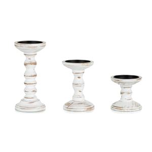 Juego <span class=keywords><strong>de</strong></span> 3 candelabros <span class=keywords><strong>de</strong></span> madera altos Pilar rústico Vela Centro <span class=keywords><strong>de</strong></span> mesa Granja Decoración para mesa Chimenea Manto - Product Image 1