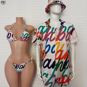 Produttori di abbigliamento Y2k abbigliamento Mini <span class=keywords><strong>Bikini</strong></span> Set T Shirt costumi da bagno <span class=keywords><strong>2</strong></span> pezzi Set donna estate - Product Image 4