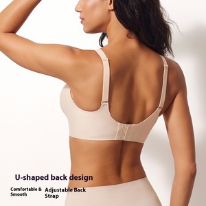 Soutien-gorge push-up sans couture en gel, style européen et américain, pour femme, maintien doux, bonnet 3/4, sans armatures, bretelles réglables, grandes tailles - Product Image 2