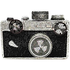 Bolso de Noche Vintage para Mujer con Cristales y Diamantes de Imitación, Cartera de Mano Elegante para Invitadas de Boda y Fiestas Temáticas - Product Image 1
