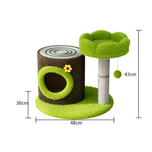 Árbol rascador universal vertical multicapa extragrande para gatos, con zona de descanso y muebles para trepar - Product Image 5