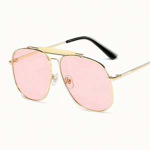 Nouvelles Lunettes de Soleil Surdimensionnées pour Femme et Homme, Couleurs Bonbon, Logo Personnalisé, Protection UV400, Monture Métallique, Collection 2021 - Product Image 5