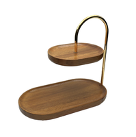 Ensemble de supports à gâteaux en bois pour gâteaux de mariage, présentation de fête