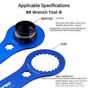 TOOPRE-Outil de retrait et d'installation de la <span class=keywords><strong>plaque</strong></span> à dents intégré DUB en alliage d'aluminium, clé BB à double tête - Product Image 3